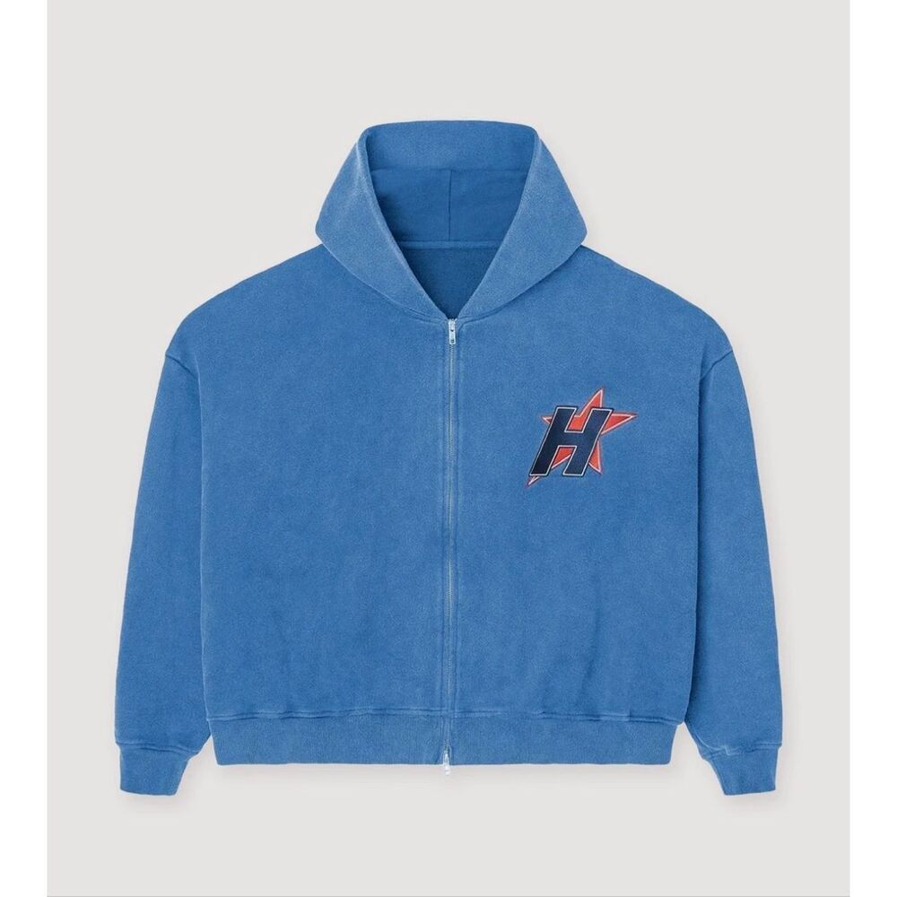 HMDD H-Star Zip Up Sweatshirt Blue NEW Small
